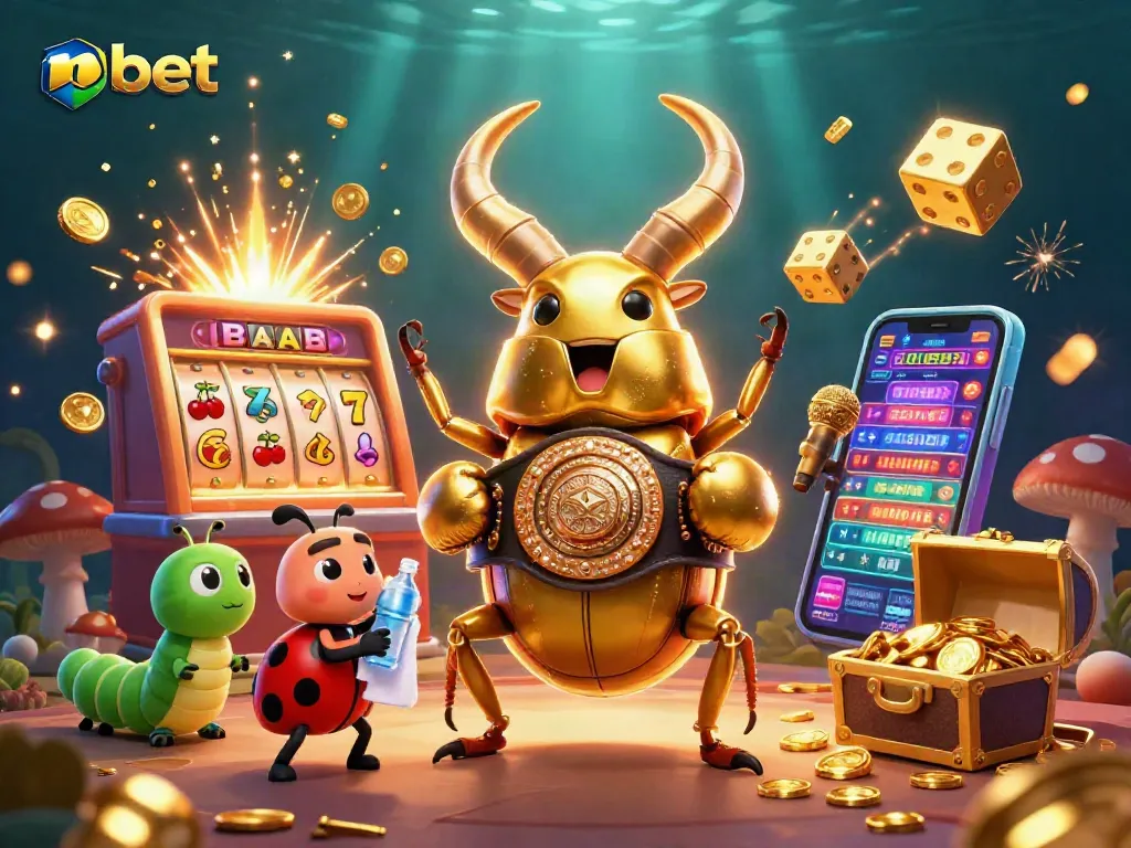 Engage in nbet's thrilling casino game features amidst a vibrant 3D carnival scene.