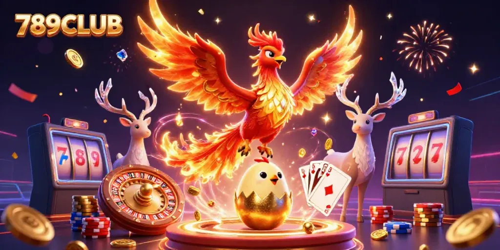 Engage with the exhilarating world of 789CLUB through vibrant 3D casino illustration.