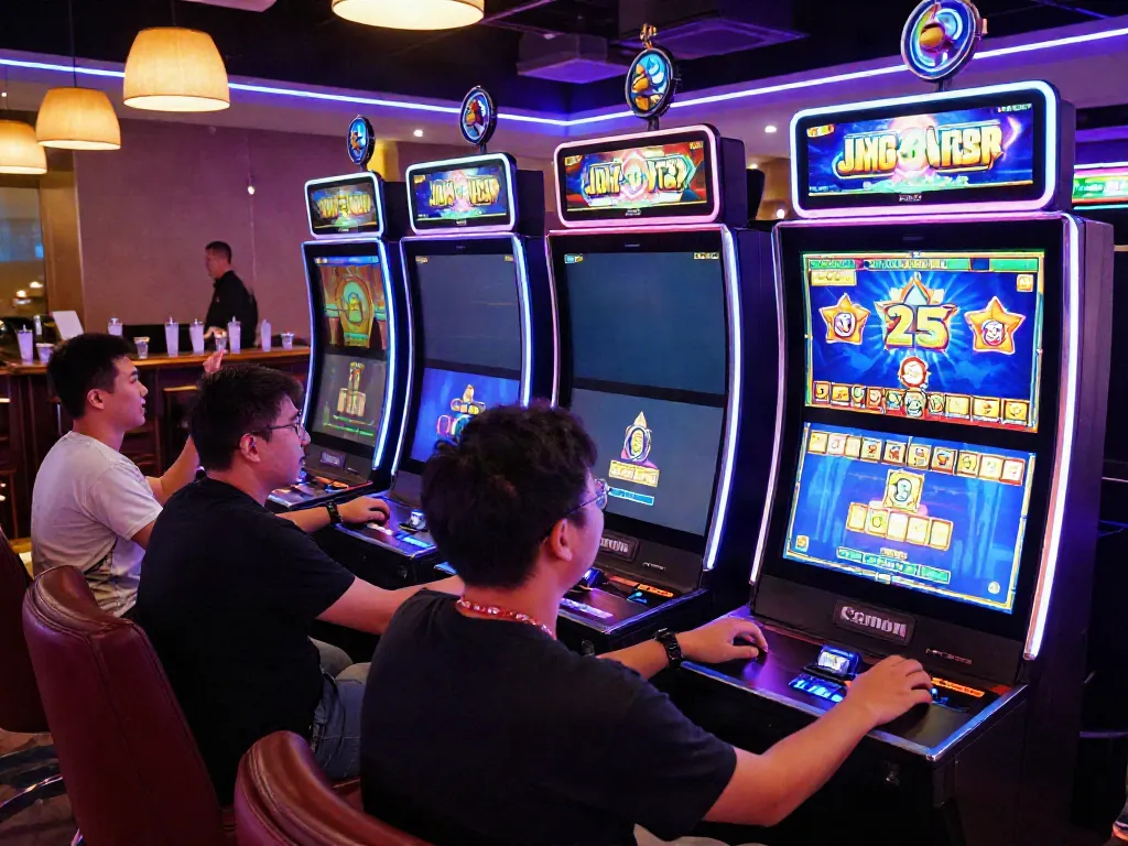 Players enjoying exciting games on a vibrant situs gacor platform with engaging visuals and lively atmosphere.