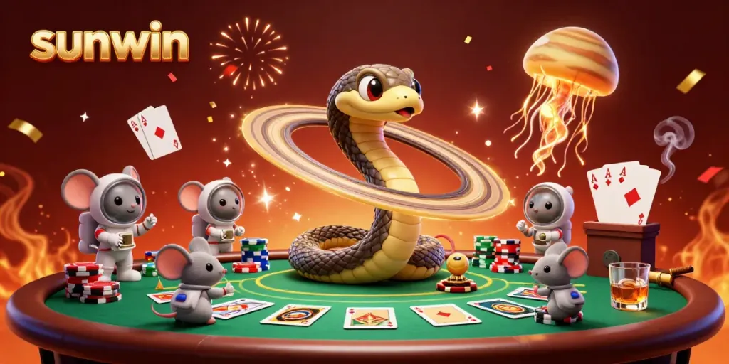 Engage with exciting sunwin games as cosmic mouse astronauts bet on a roulette wheel.