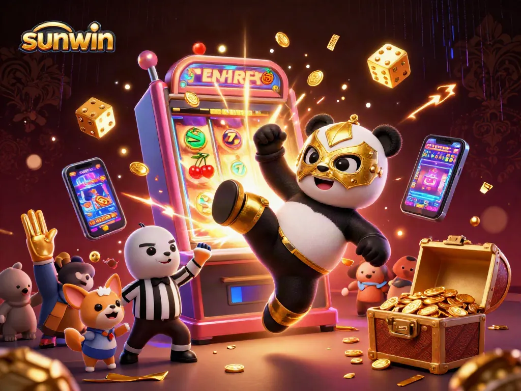 Experience the thrill of sunwin gaming with a dynamic 3D action scene full of excitement.