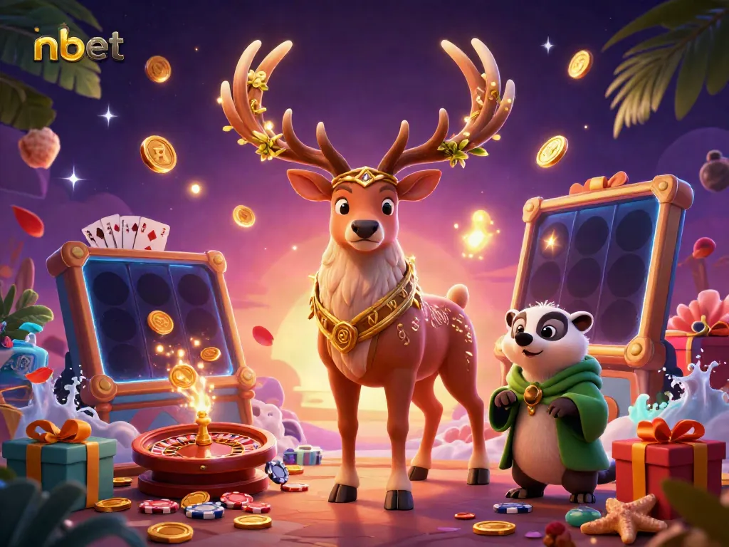 Experience exciting casino gaming with nbet in this vibrant 3D illustration featuring fantasy characters and dynamic game elements.