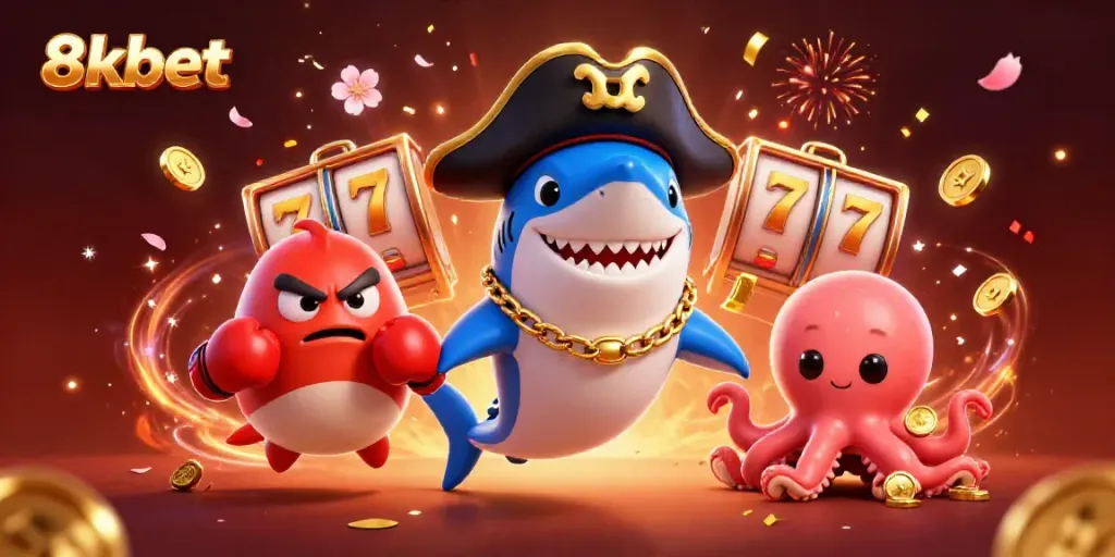 Engage with 8xbet's thrilling casino experience featuring dynamic characters and gaming elements.