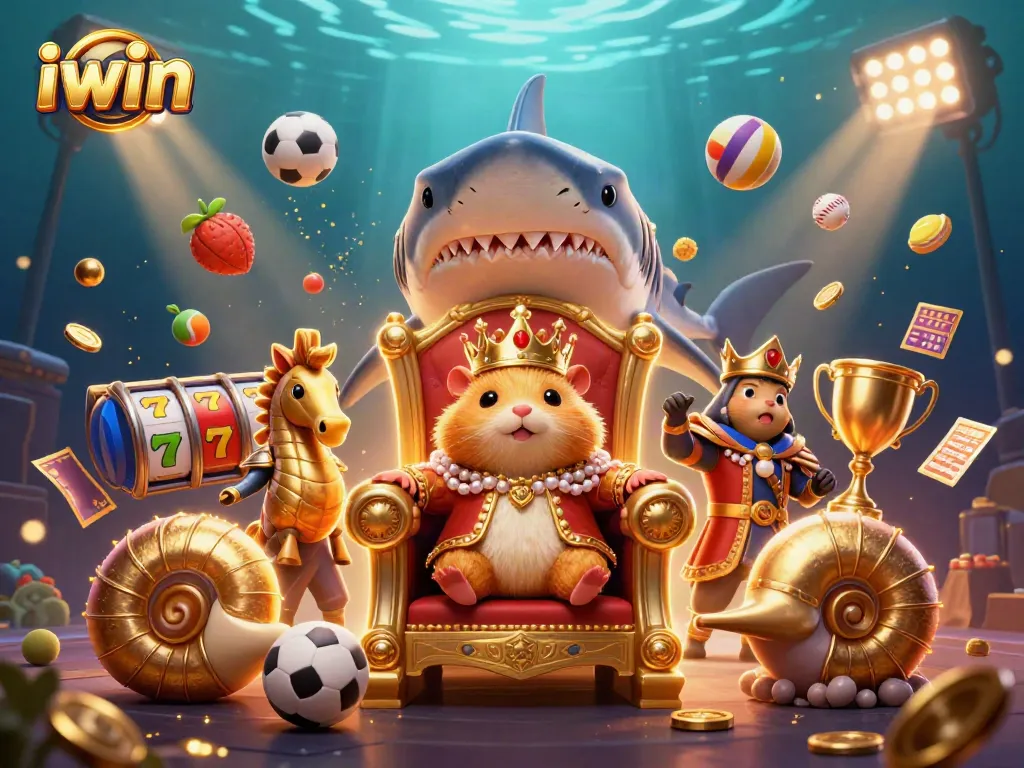 Join the excitement of iwin casino with a vibrant underwater scene featuring dynamic slot game elements.