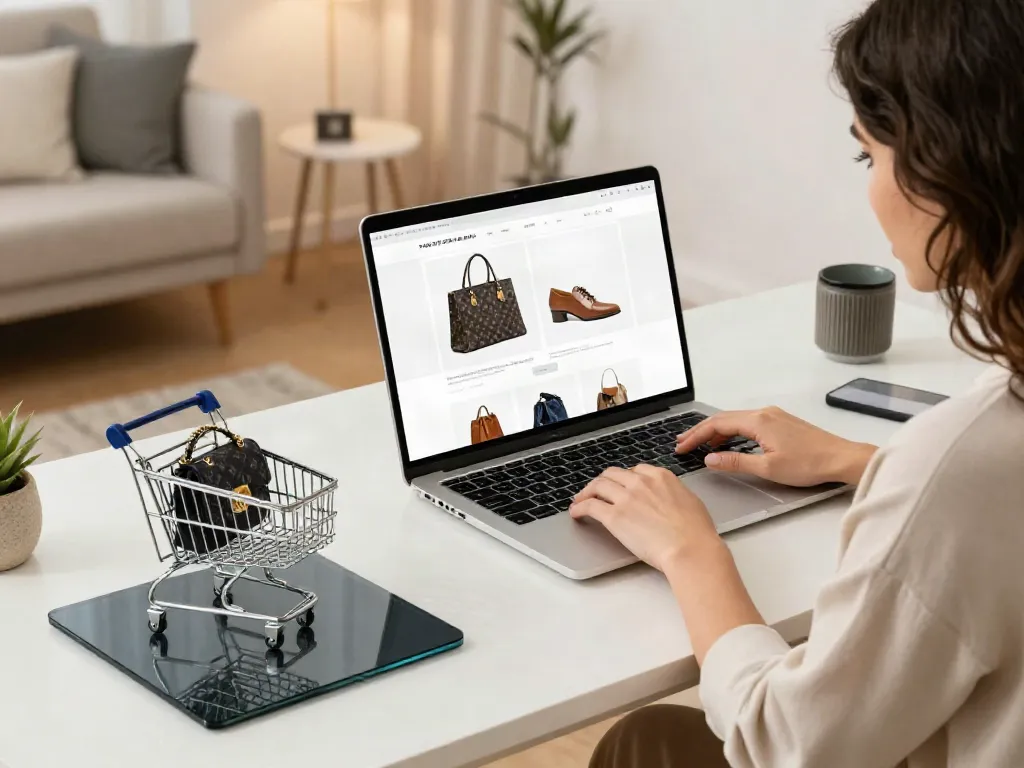 "Prime reps featured on an online shopping platform showcasing luxury replicas."