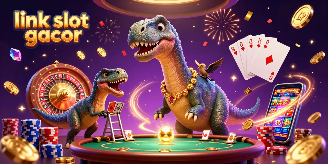 Experience the excitement of link slot gacor with dynamic casino characters and vibrant game elements.
