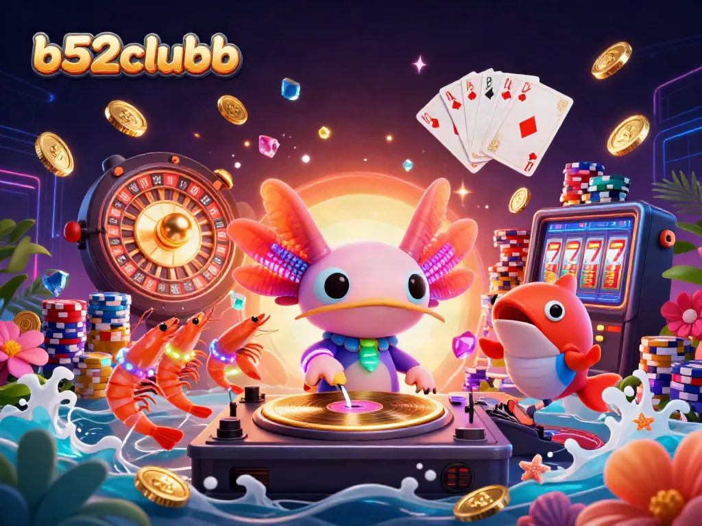 Experience excitement at b52clubb with a vibrant 3D casino scene showcasing the thrilling adventure and elite gameplay.