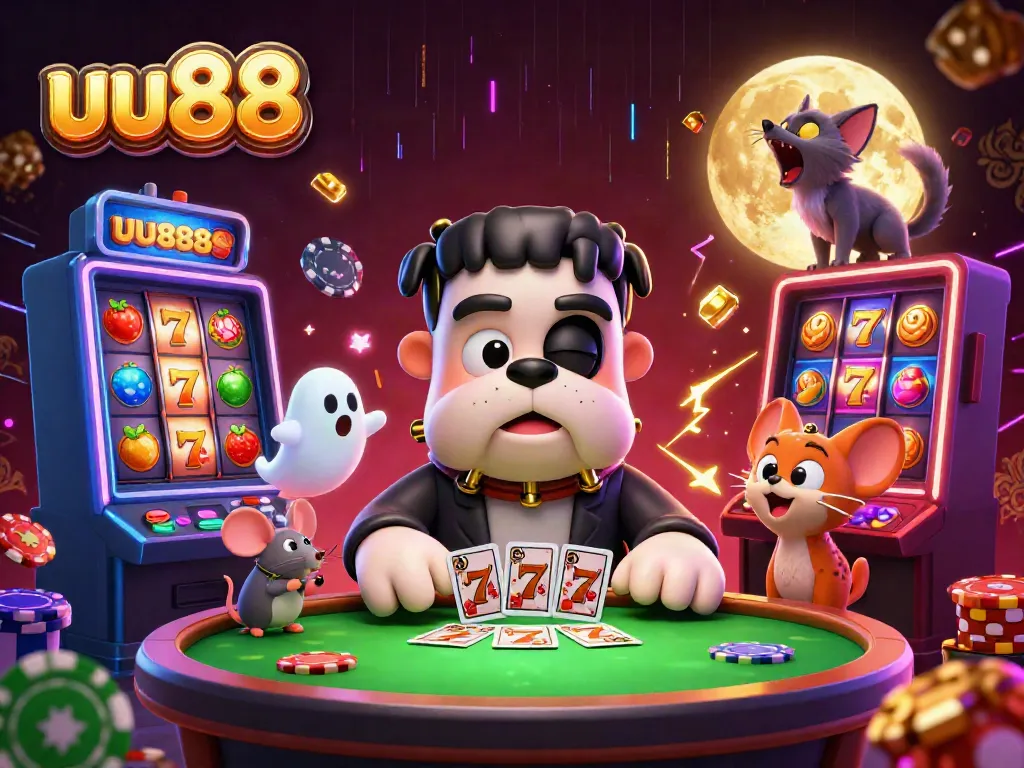 uu88 showcase lively gaming moments with unique characters in a vibrant casino setting
